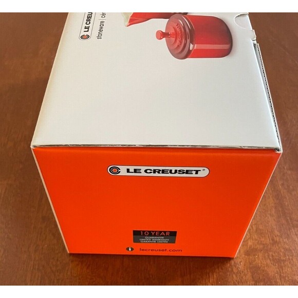 Le Creuset Stoneware Signature Cream and Sugar Set Cerise Cherry Red NEW - Picture 16 of 16